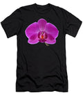 Purple Pink Orchid on Black Gill Billington T-Shirt