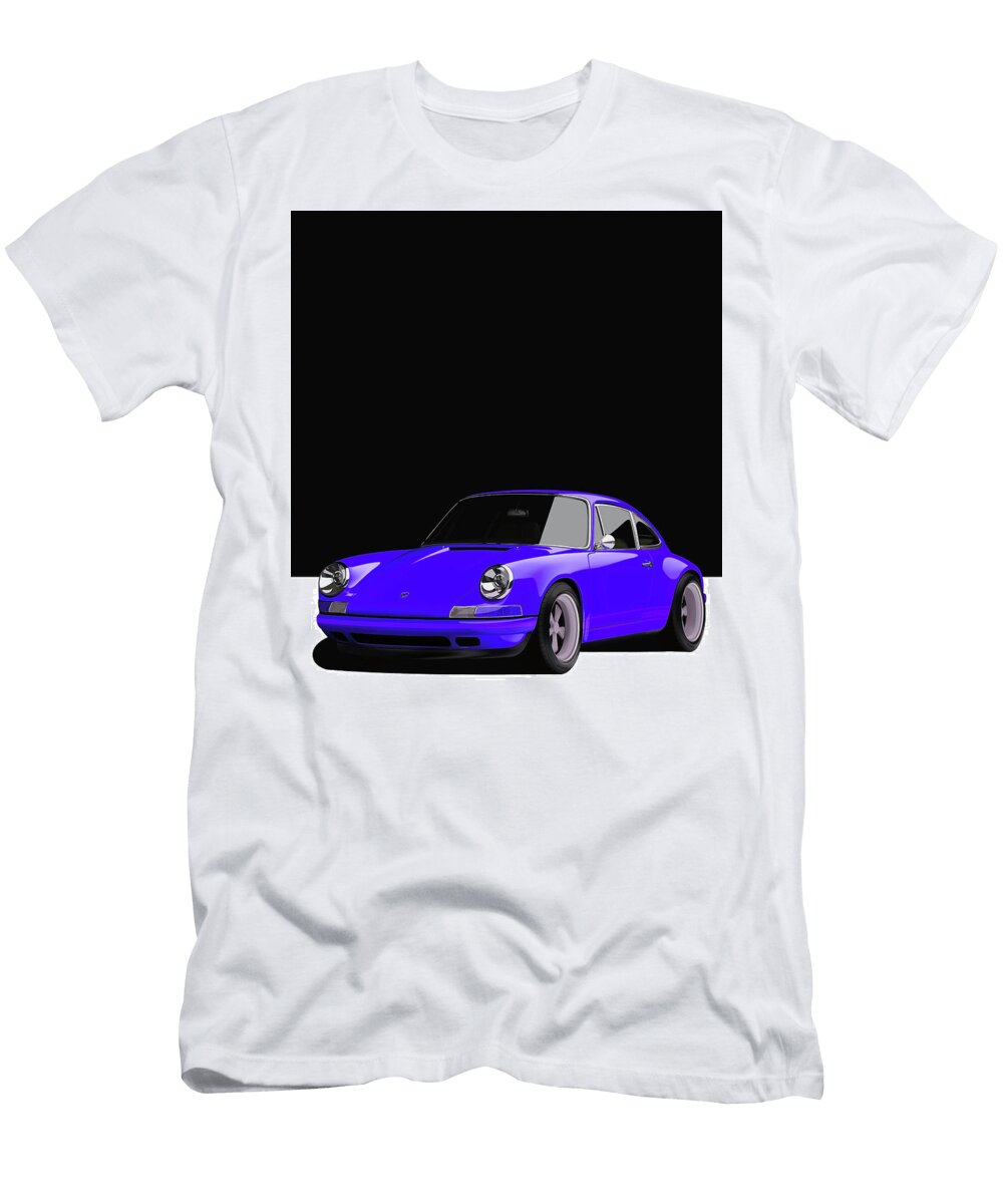 Purple Porsche 911 Classic Restomod Poster Thespeedart T-Shirt