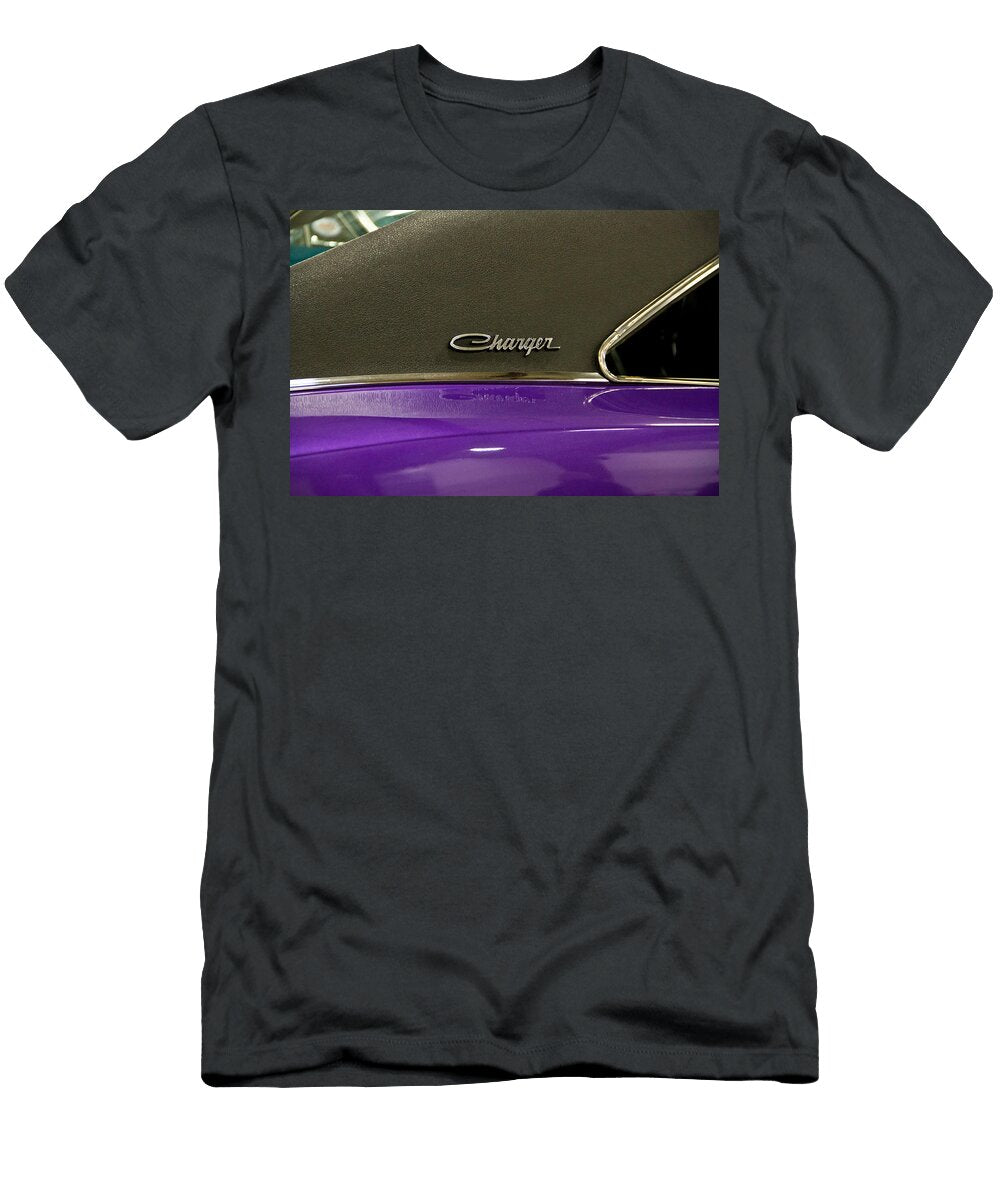 Purple Retro Dodge Charger Emblem Eti Reid T-Shirt