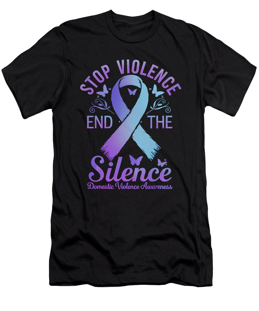 Purple Ribbon Domestic Violence Awareness Natalie Lidford T-Shirt