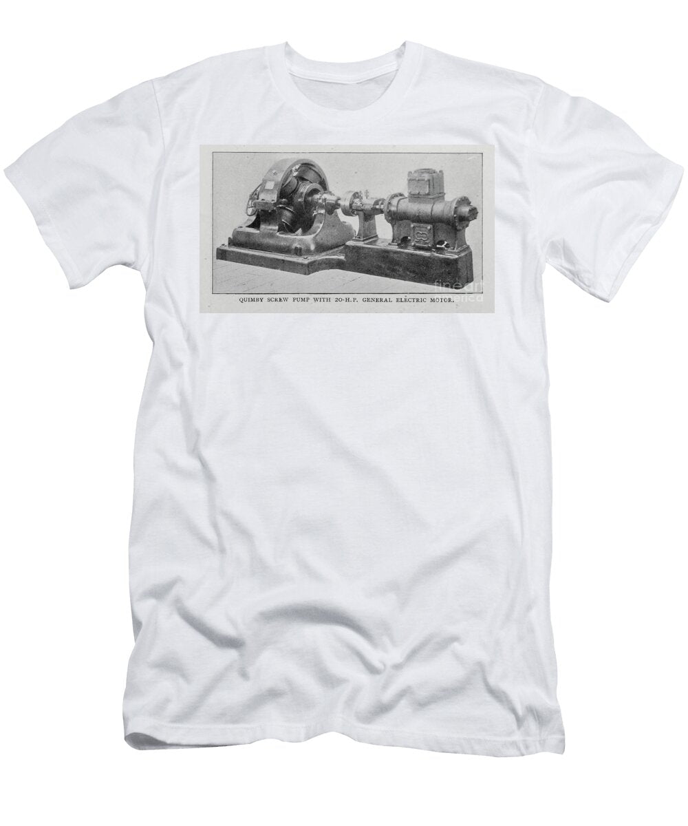 Quimby Screw Pump with 20 Hp General Electric Motor Ac5 Historic Illustrations T-Shirt