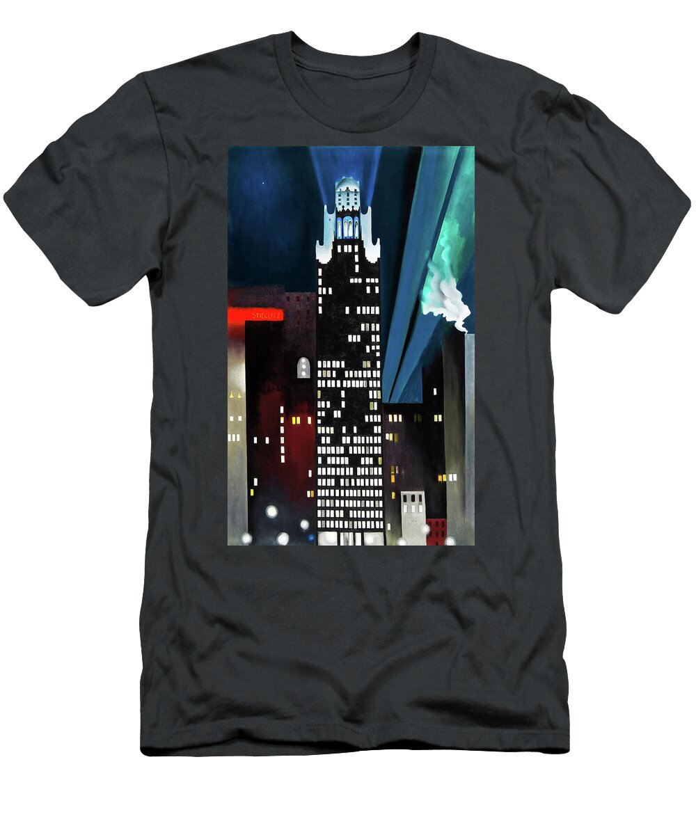 Radiator Building Night New York By Georgia Okeeffe 1927 Skyscraper Skyline Orca Art Gallery T-Shirt