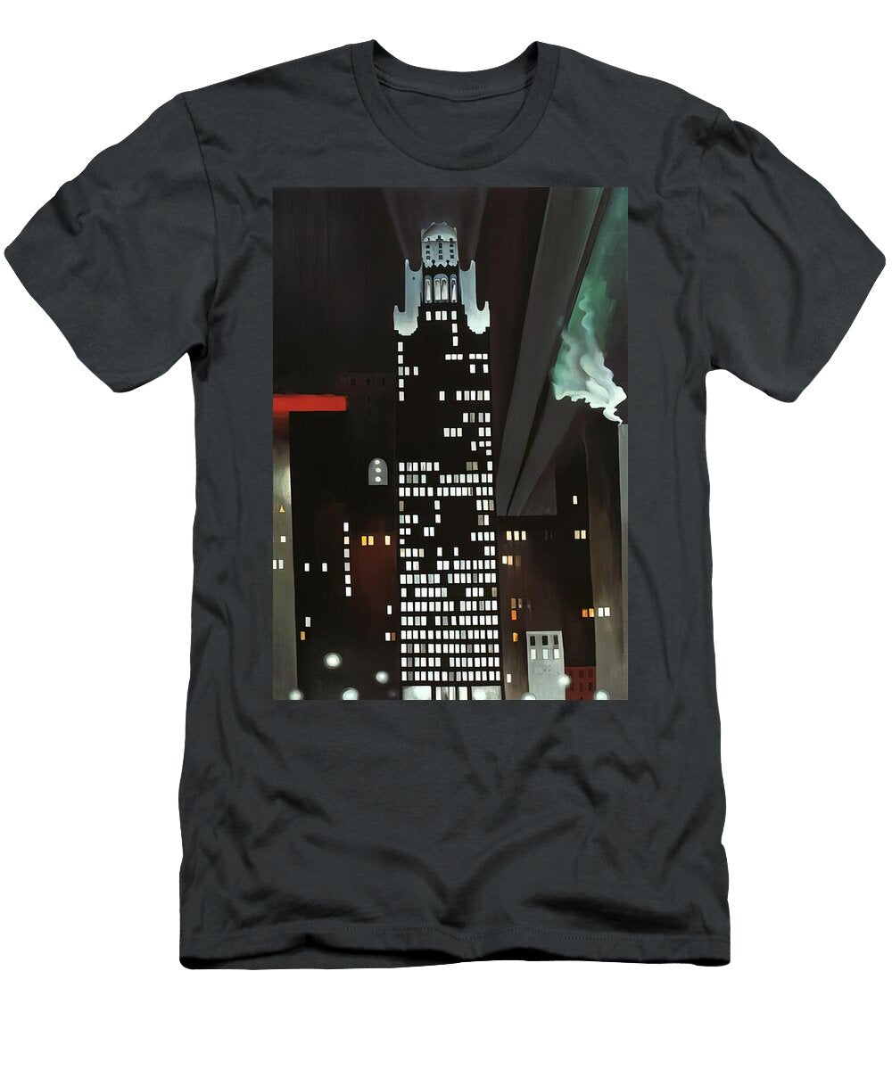 Radiator Building Night New York By Georgia Okeeffe Esmeralda Hailey T-Shirt