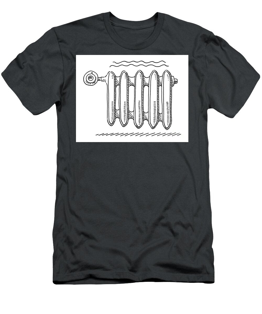 Radiator Heating Symbol Drawing Frank Ramspott T-Shirt