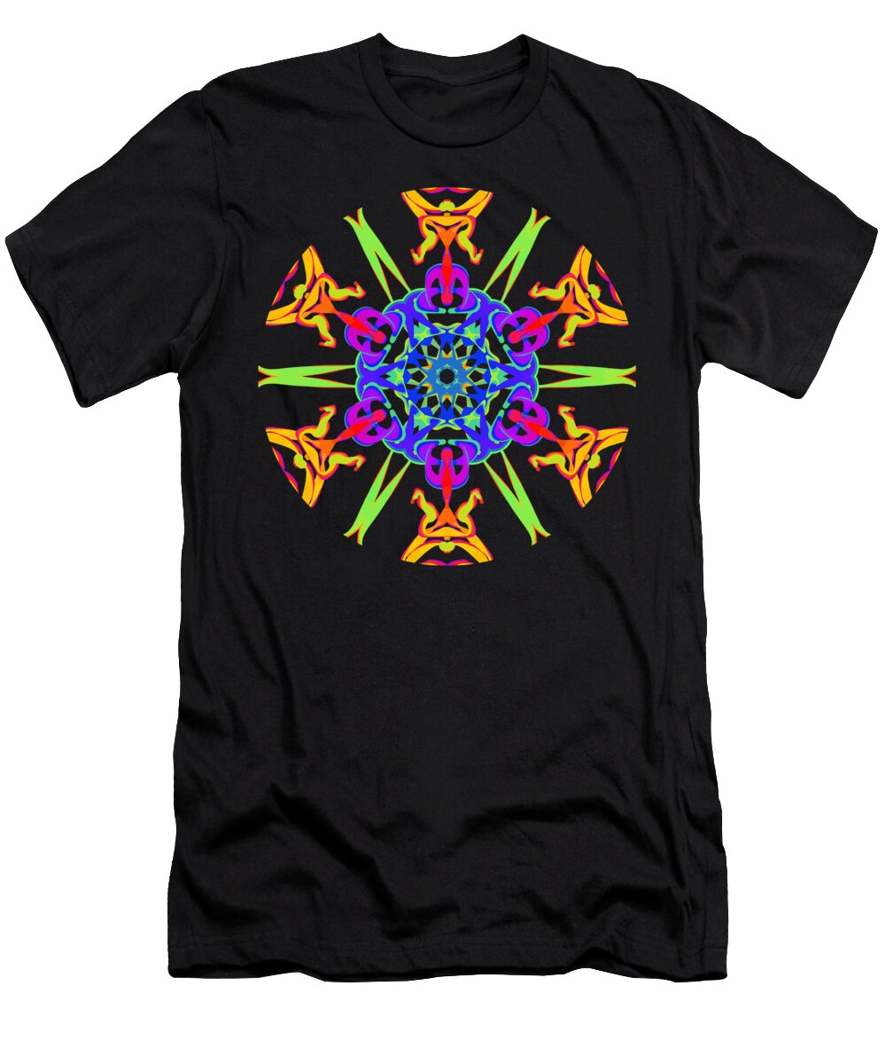Rainbow Blue Star Art Ariel Guevara T-Shirt