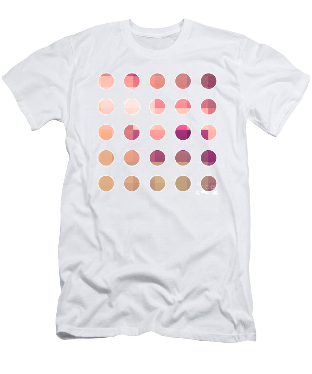 Rainbow Dots Rose Pixel Chimp T-Shirt