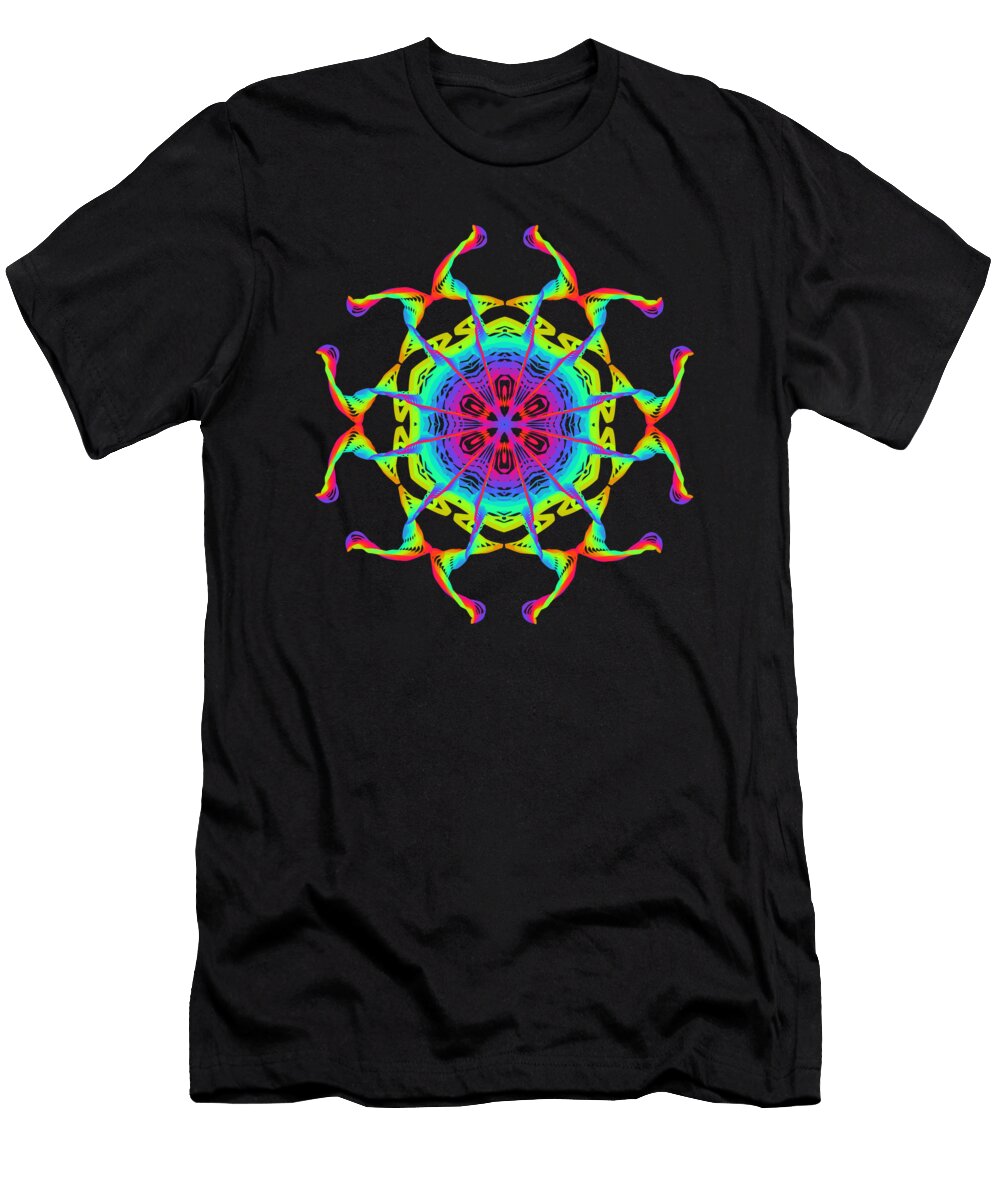 Rainbow Evil Eye Mandala Ariel Guevara T-Shirt
