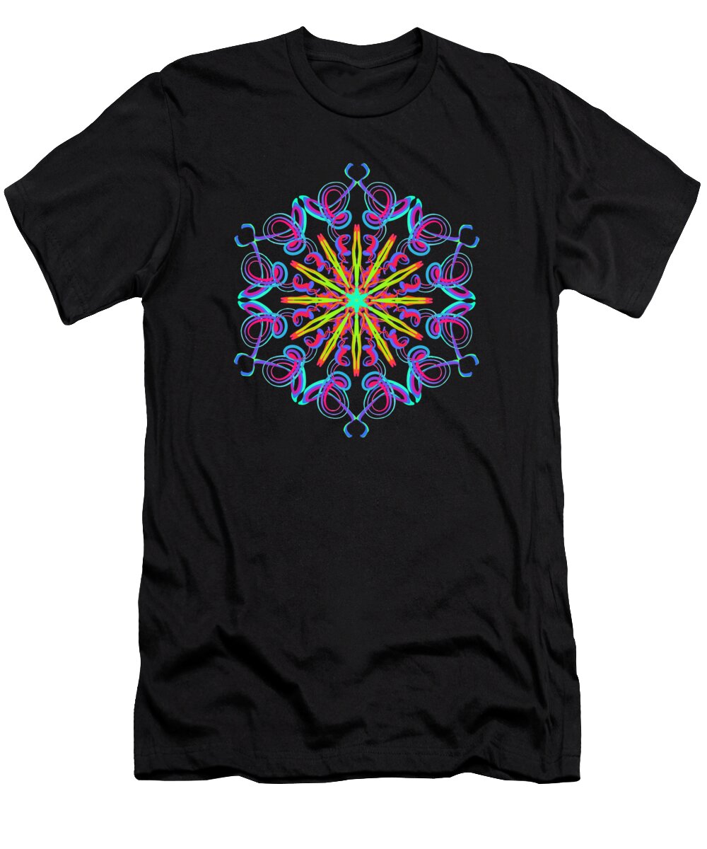 Rainbow Flow Mandala Art Ariel Guevara T-Shirt