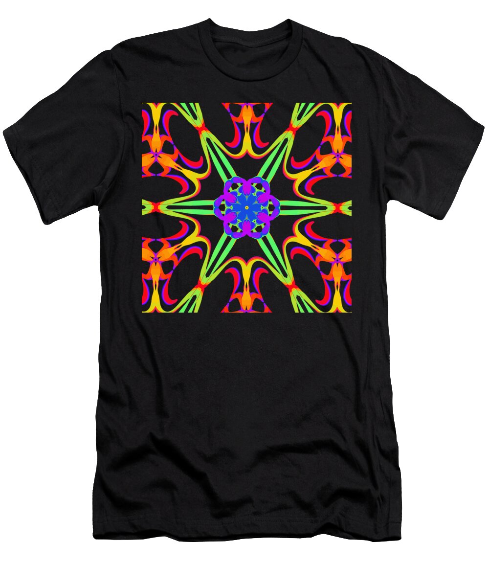 Rainbow Mandala Flow Ariel Guevara T-Shirt