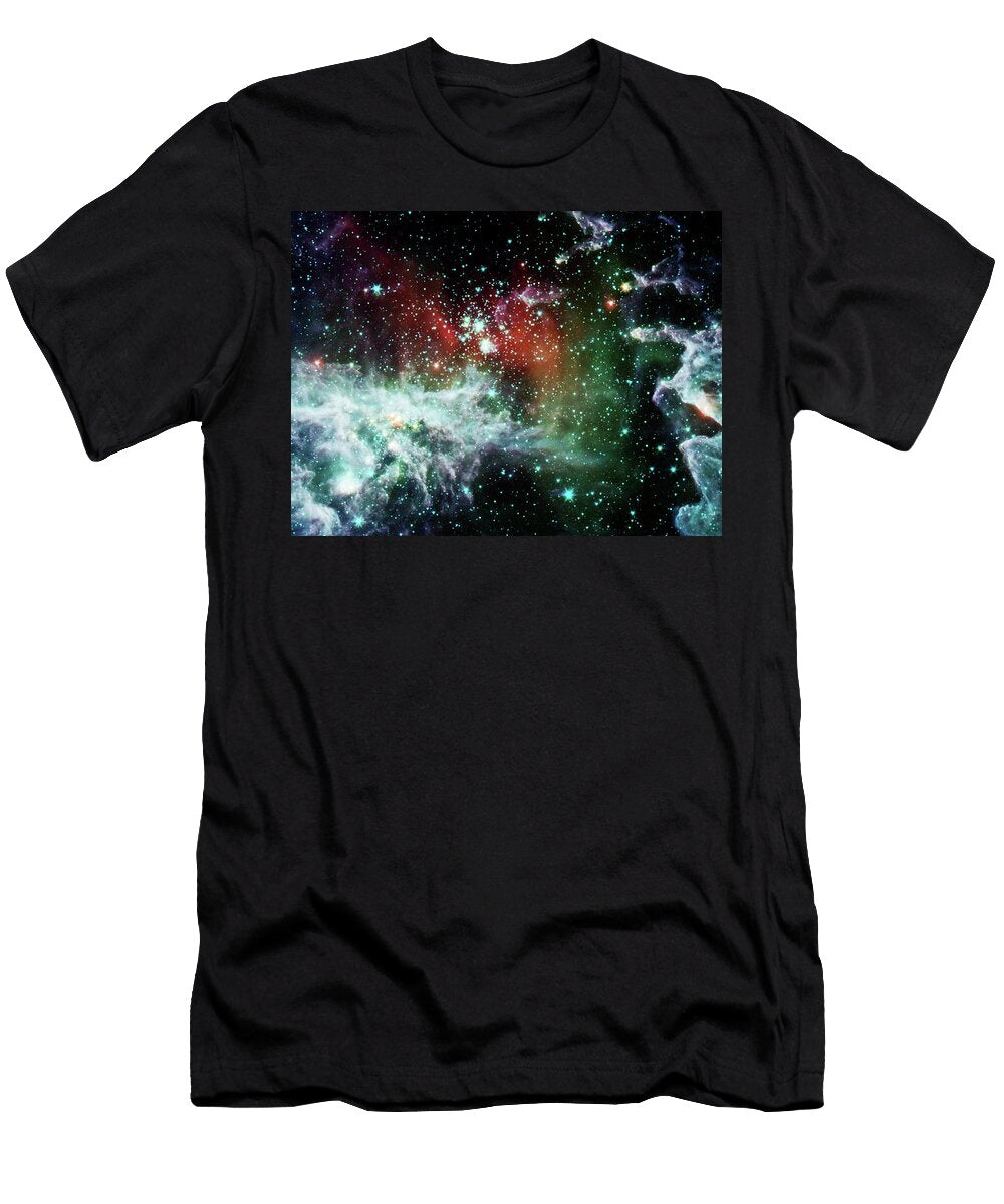 Rainbow Pacman Nebula Science Source T-Shirt