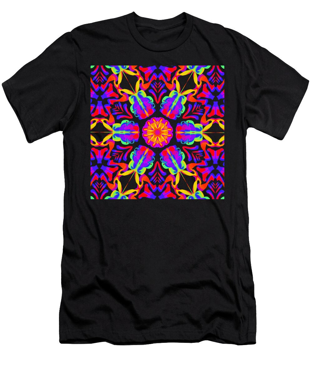 Rainbow Star Mandala Ariel Guevara T-Shirt