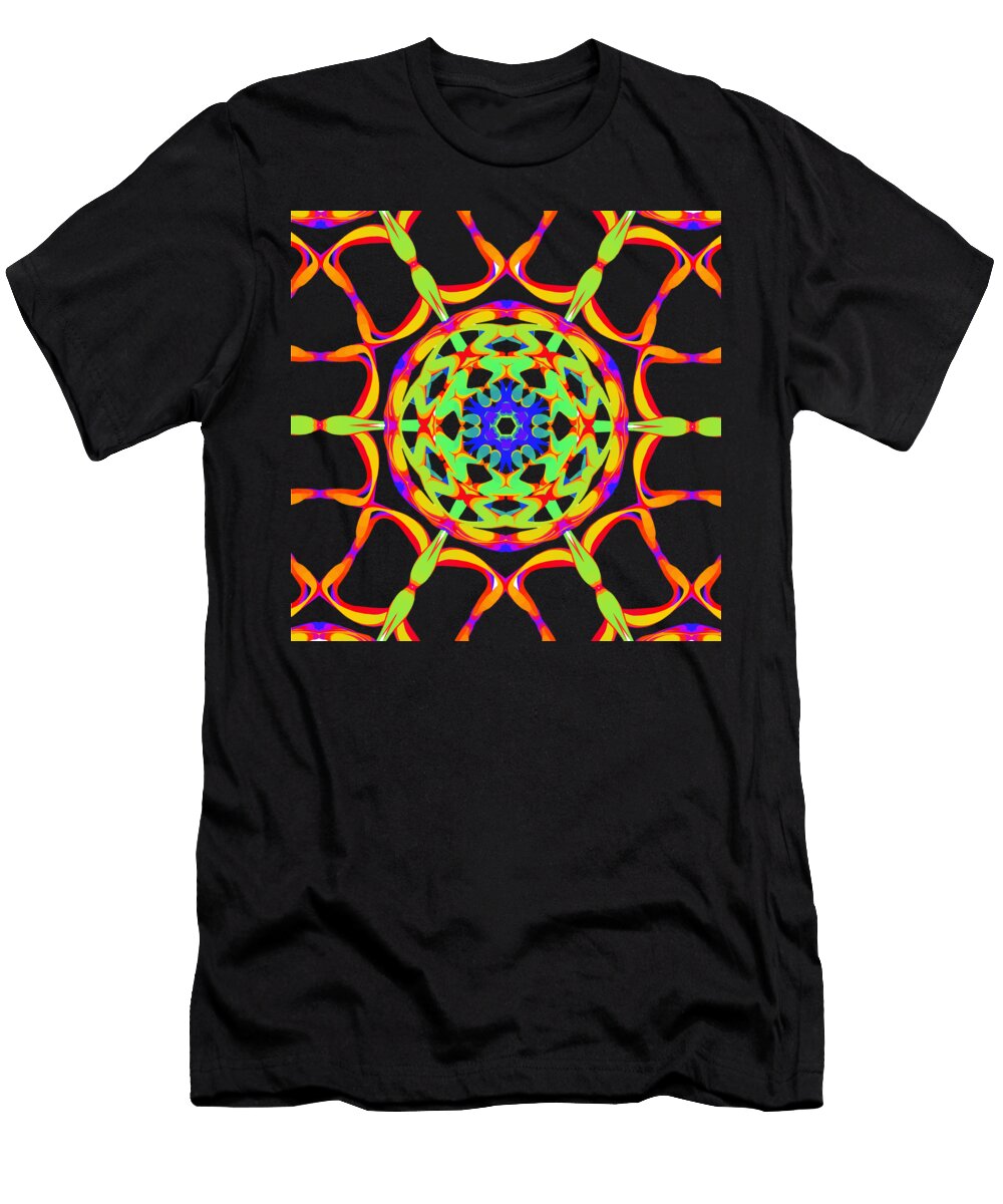 Rainbow Star Mandala Art Ariel Guevara T-Shirt