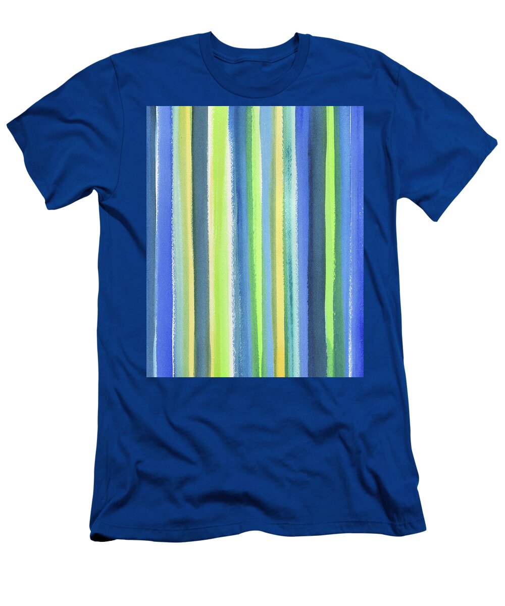 Raining Blue Yellow and Green Irina Sztukowski T-Shirt
