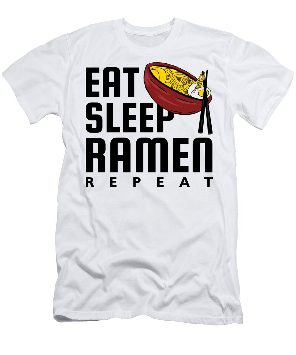 Ramen Food Chopsticks Noodles Graphic Design Thursina T-Shirt