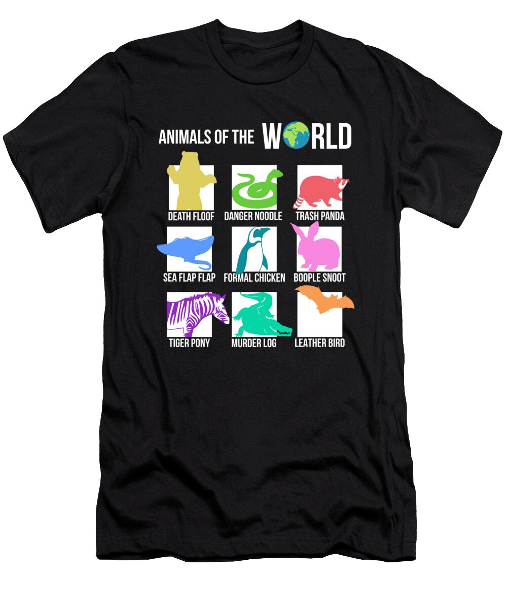 Rare Animals of the World Snorg Funny Gift Kids Noirty Designs T-Shirt