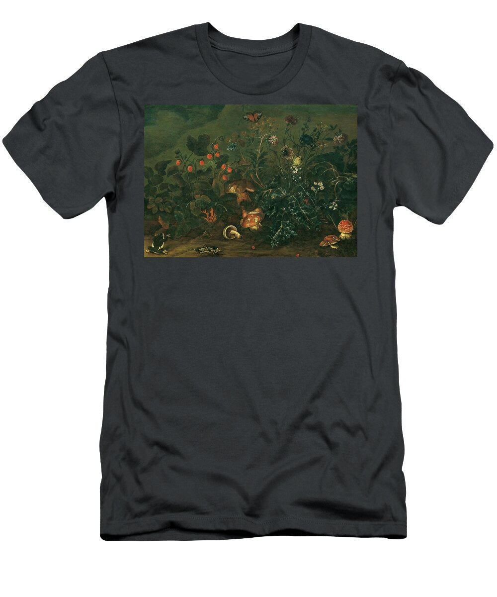 Rasenstuck Mit Erdbeeren Und Grille Franz Michael Siegmund Von Purgau the Elder Austrian T-Shirt
