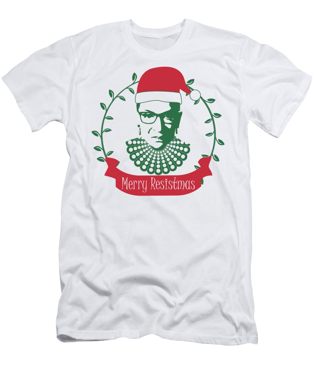 Rbg Christmas Mask Rbg Christmas Pin Ruth Bader Ginsburg Rbg Poster Rbg Merry Resistmas the No Svitlana Ostrovska and Olena Mishina T-Shirt