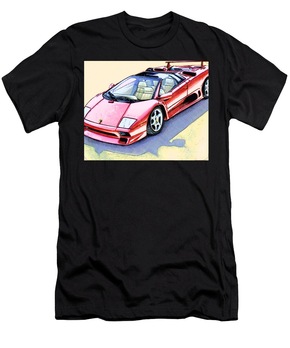 Re15752 1996 Lamborghini Diablo Vt Roadster Lisa Sandra T-Shirt