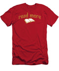Read More Retro Book Lover Typography with Open Book Donald Willis T-Shirt
