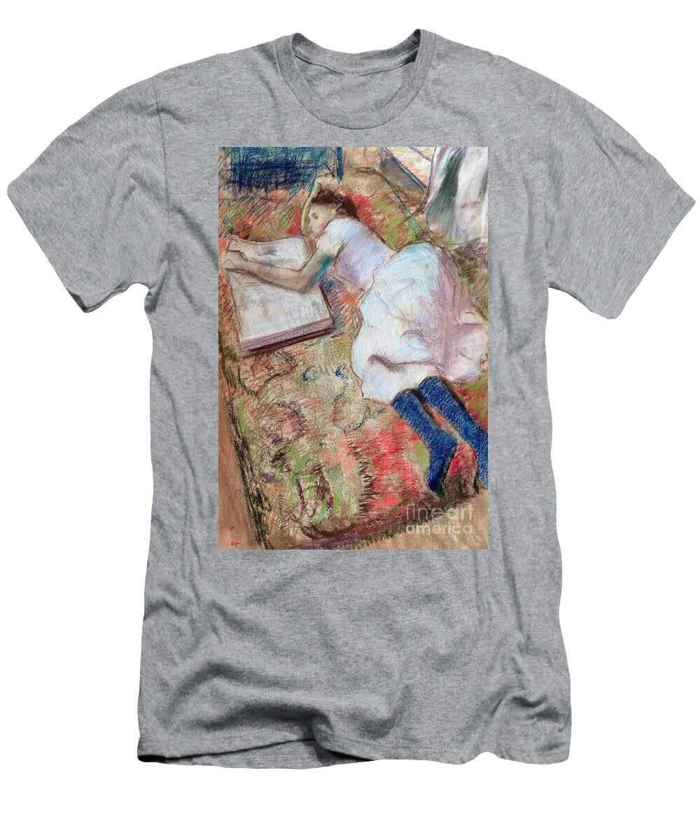 Reader Lying Down Edgar Degas T-Shirt