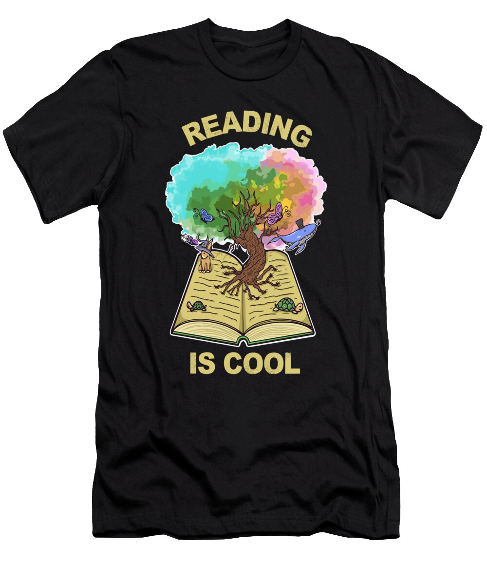 Reading Is Cool Tree of Life Book Lover Bookaholic Bookish Maximus Designs T-Shirt