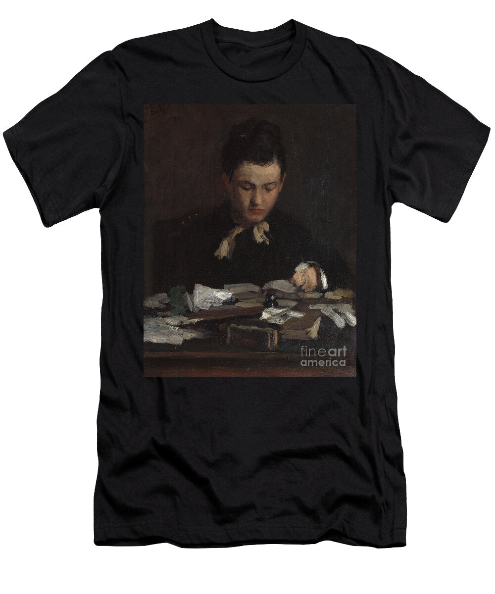 Reading Young Girl 1879 Erik Theodor Werenskiold T-Shirt