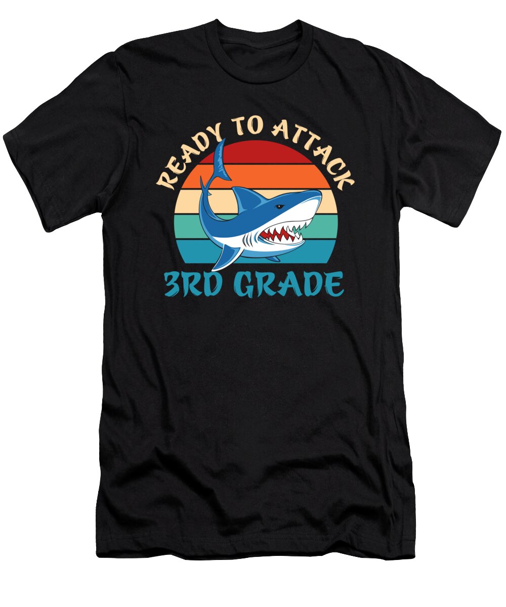 Ready to Attack 3rd Grade Shark for 3rd Graders Licensed Art T-Shirt