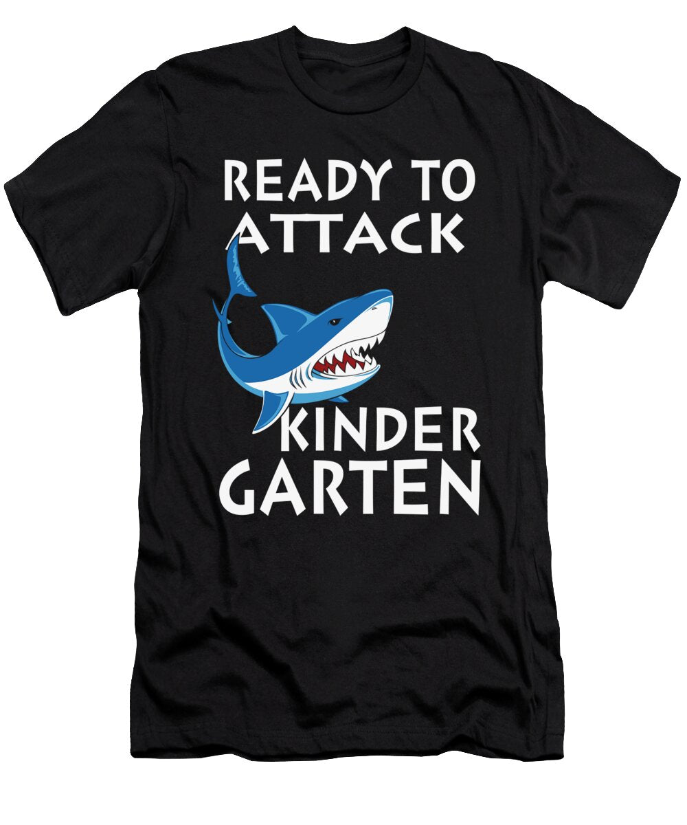 Ready to Attack Kindergarten with Shark Licensed Art T-Shirt