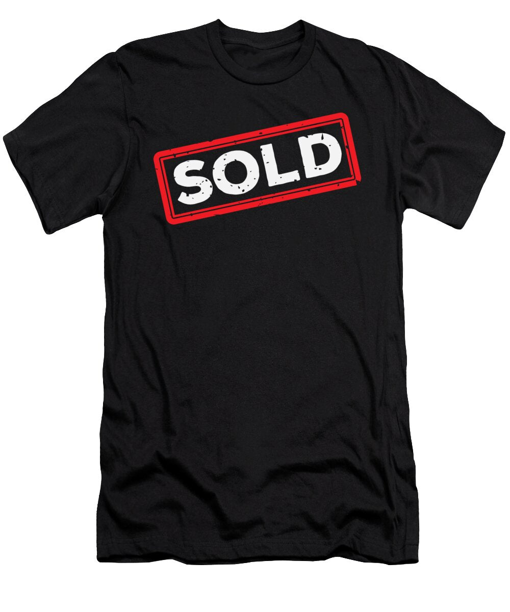 Real Estate Agent House Broker Realtor Sold Crazy Squirrel T-Shirt