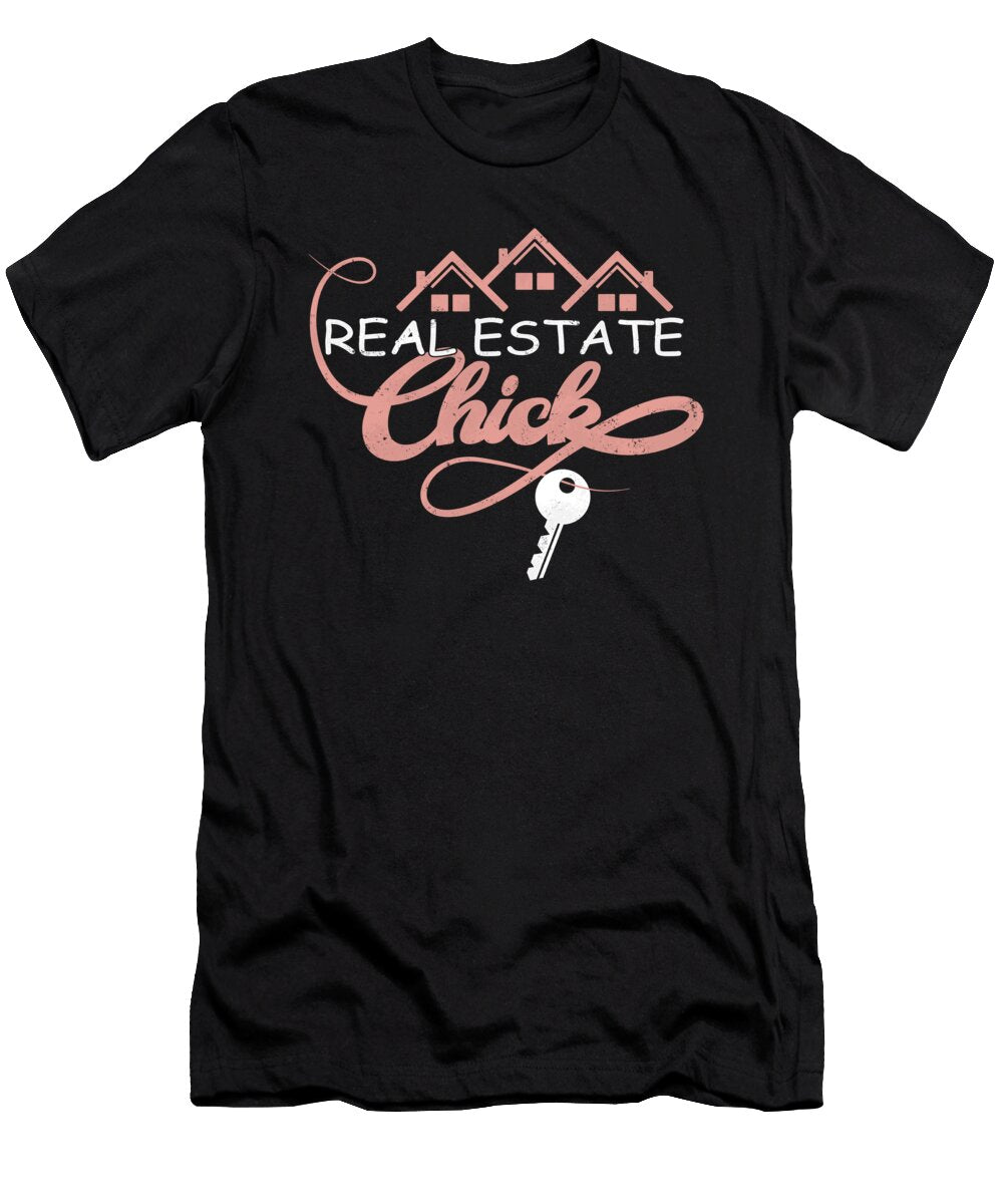 Real Estate Agent Realtor House Broker Real Estate Chick Crazy Squirrel T-Shirt