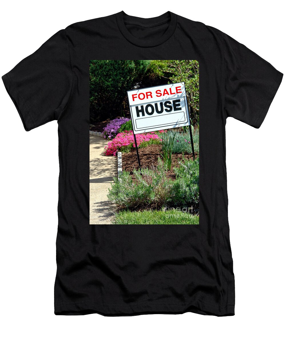 Real Estate for Sale Sign and Garden Olivier Le Queinec T-Shirt