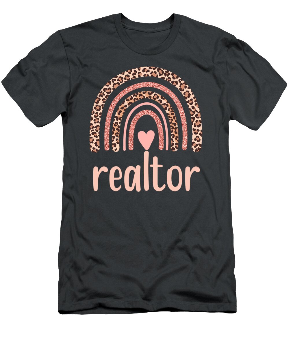 Real Estate Rainbow Leopard Realtor Rhuarw Ayaat T-Shirt
