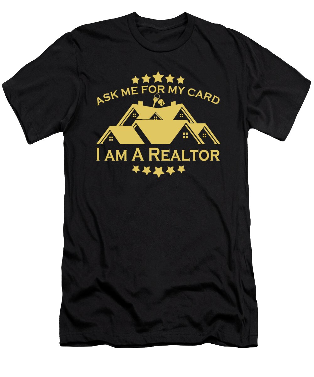 Realtor Card Real Estate Agent Business Hustle Marcellos Outlet T-Shirt