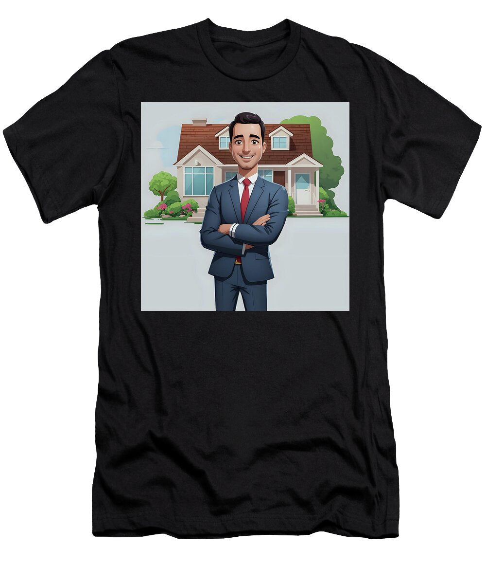 Realtor House Mortgage Property Cartoon Neighborhood Residential Home Estate Ai Generated Sale Inves More Than Pictures T-Shirt