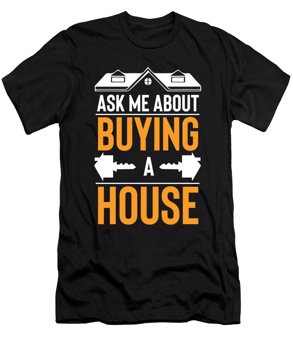 Realtor Real Estate Agent Ask Me About Buying a House Crazy Squirrel T-Shirt