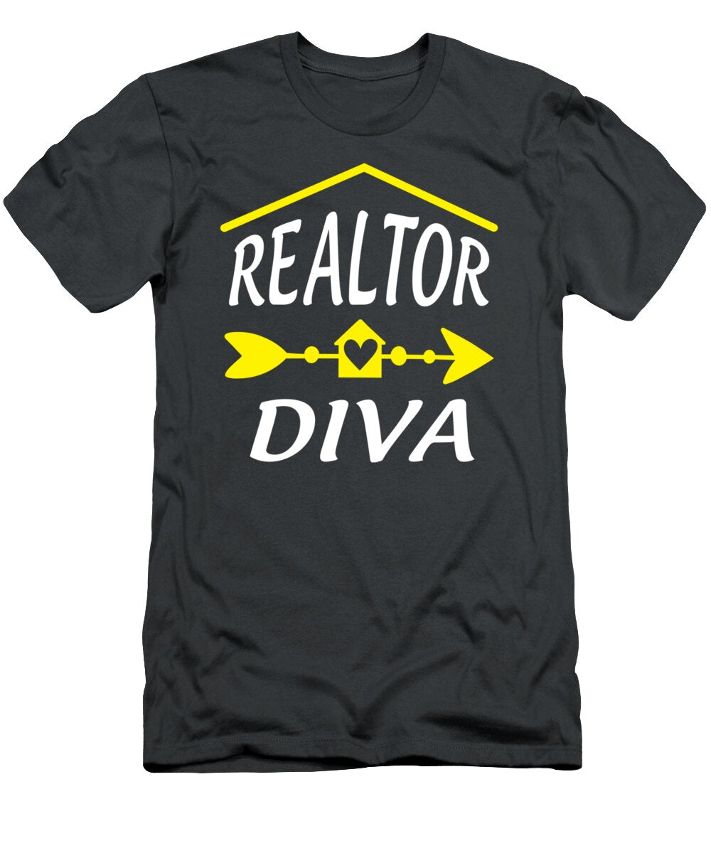 Realtor Real Estate Broker House Sales Diva Ladies Susank Lucil T-Shirt