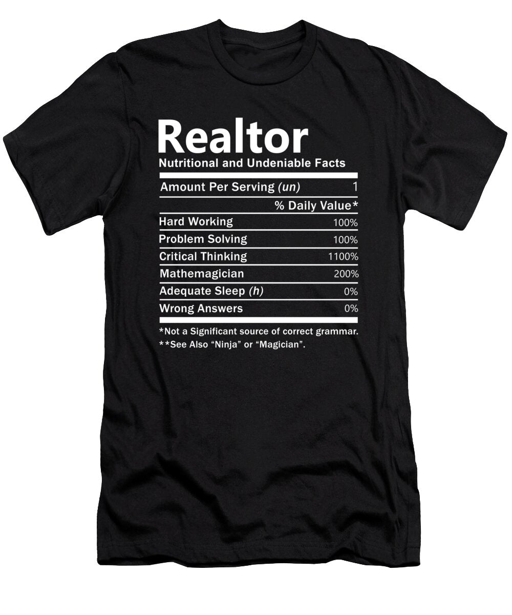 Realtor Nutrition Factors Gift Item Shi Hu Kang T-Shirt