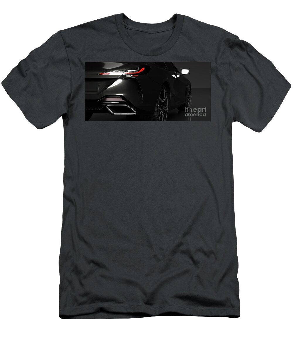 Rear Detail Shot of Modern Black Premium Car Michal Bednarek T-Shirt