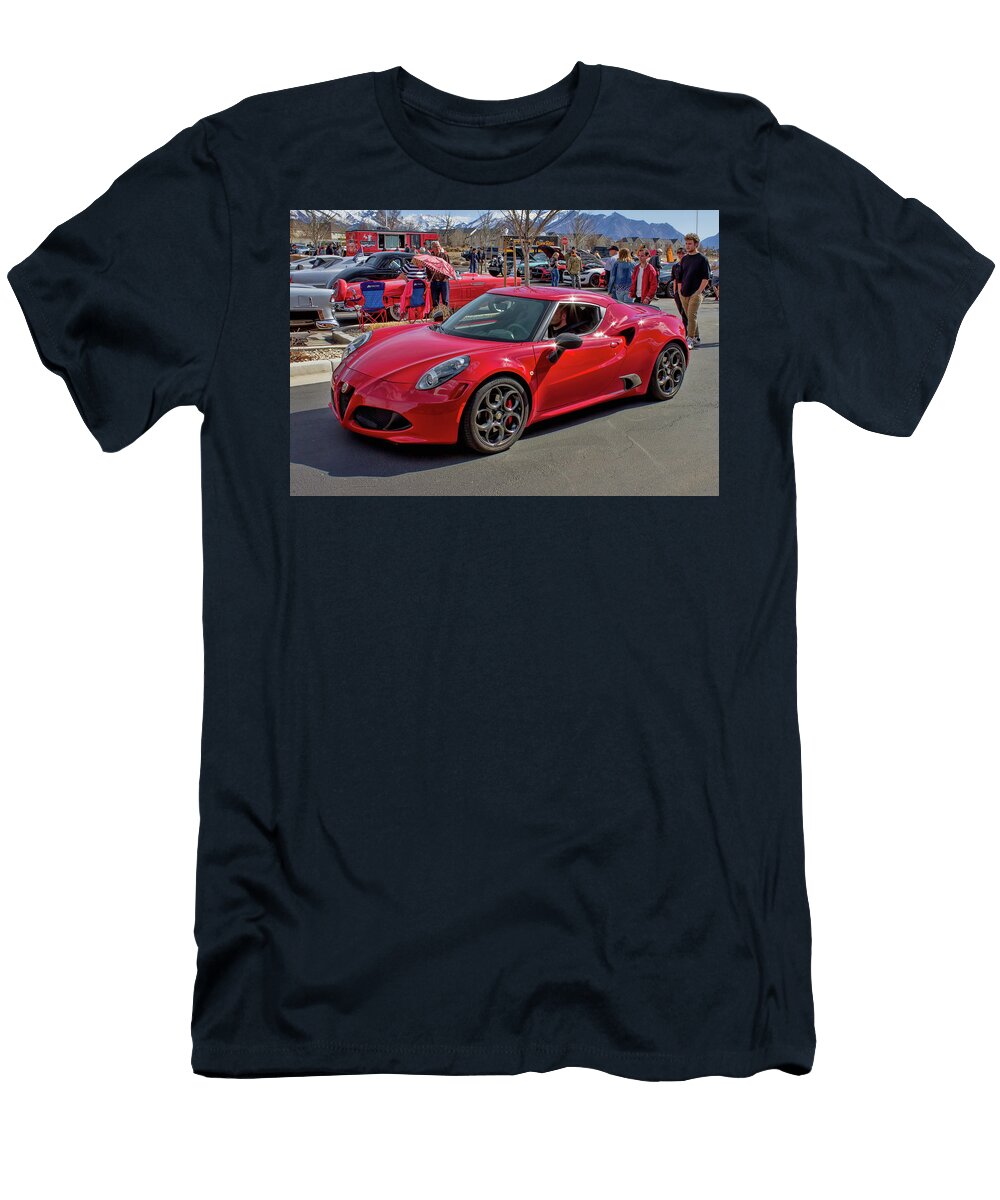 Red Alpha Romeo Sport Car Nick Gray T-Shirt