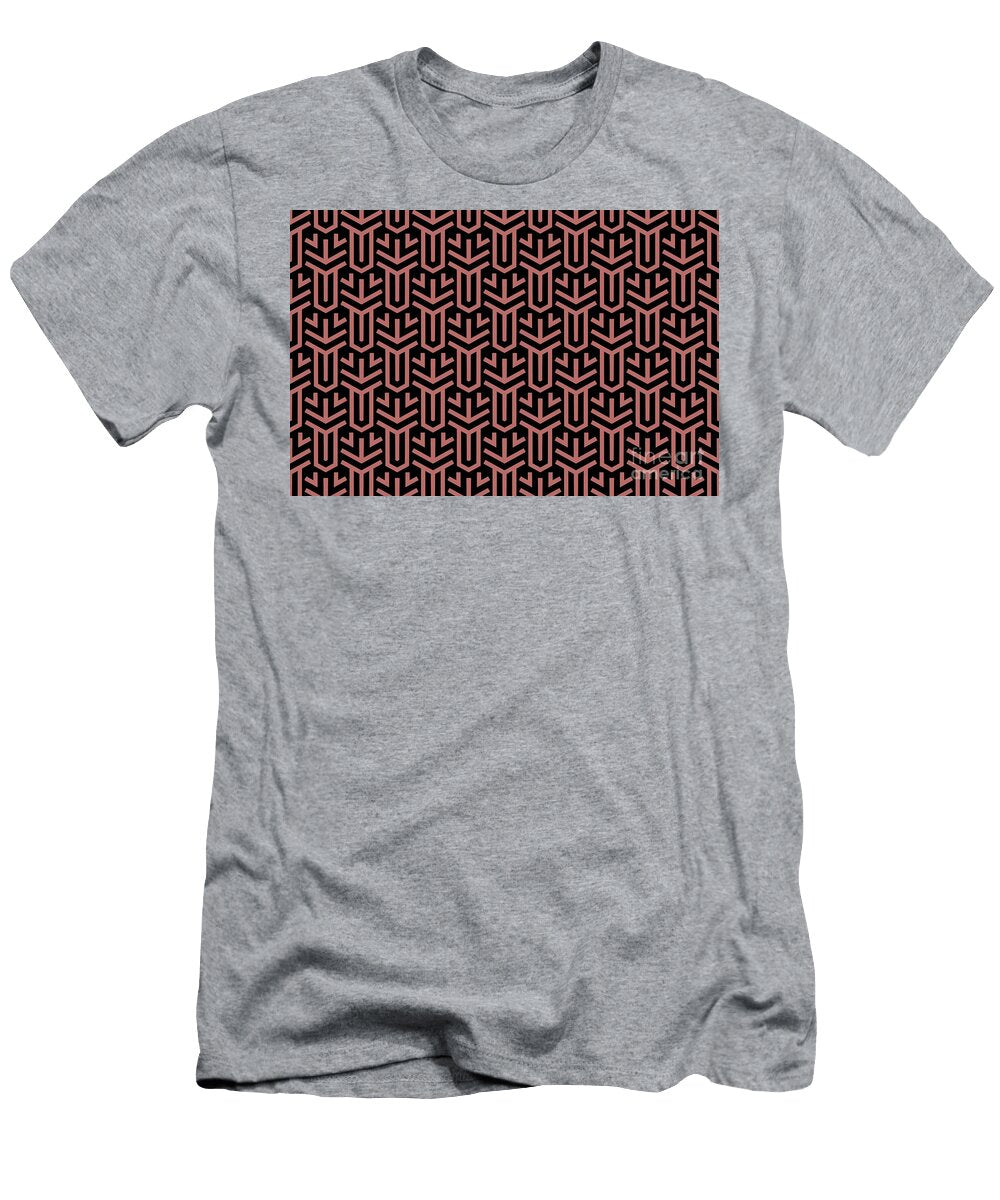 Red and Black Minimal Geometric Shape Tile Pattern Petite Pattern Minimal Graphic Designs T-Shirt