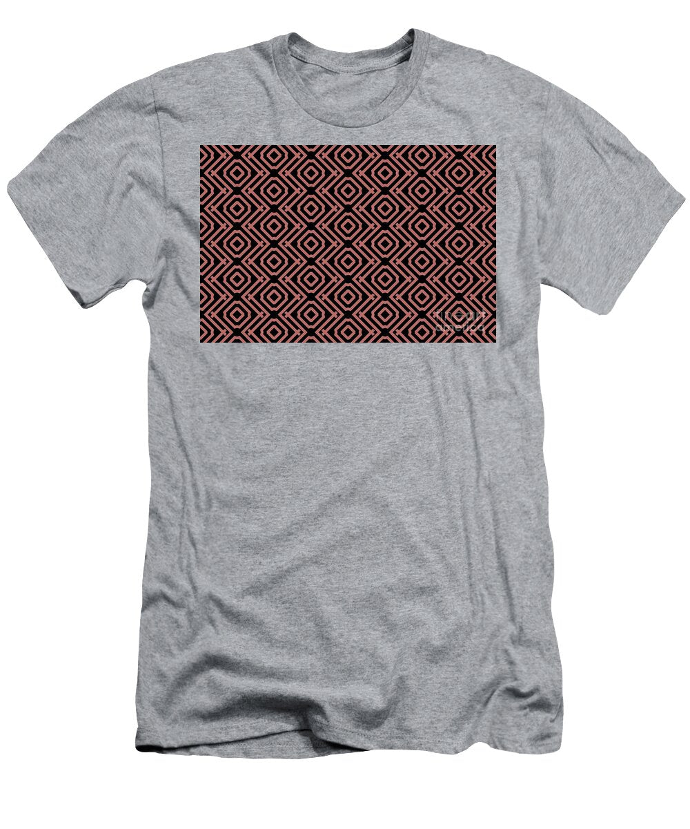 Red and Black Vertical Stripe Diamond Pattern Petite Pattern Minimal Graphic Designs T-Shirt