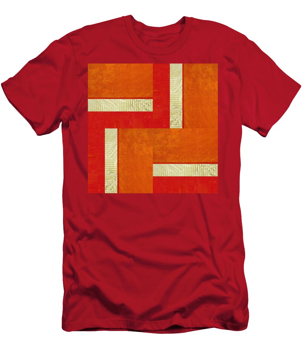 Red and Orange Square Study Michelle Calkins T-Shirt