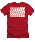 Red and White Chevron Rhombus Arrow Pattern Petite Pattern Minimal Graphic Designs T-Shirt