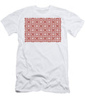 Red and White Minimal Line Art Pattern 4 Flower Petite Pattern Minimal Graphic Designs T-Shirt