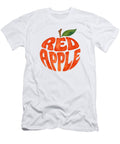Red Apple Typography Art Creative Word Design Print Bold Colorful Letters Cheerful Kitchen Apple Mounir Khalfouf T-Shirt