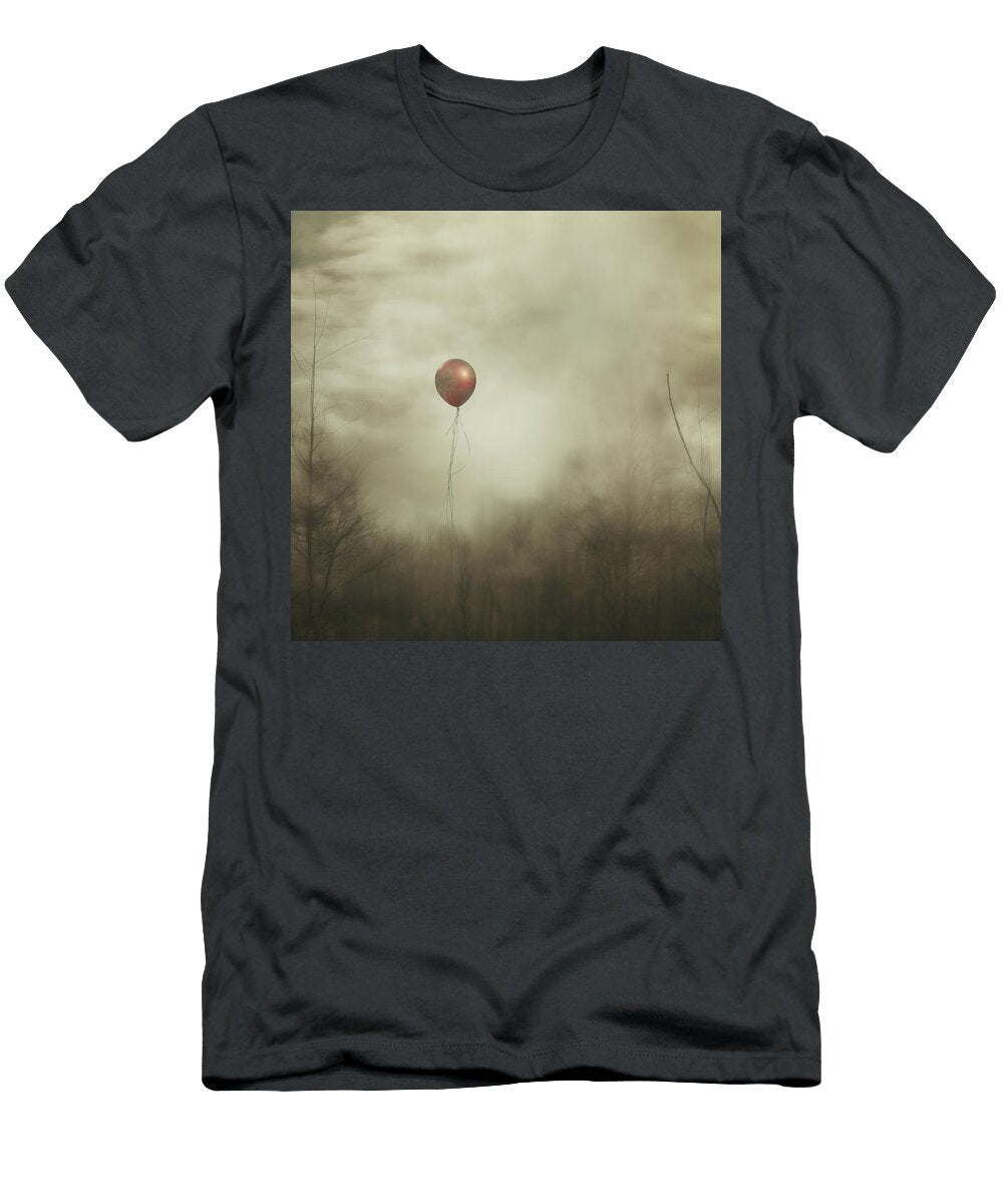 Red Balloon Drifting Among the Forest Trees Yo Pedro T-Shirt