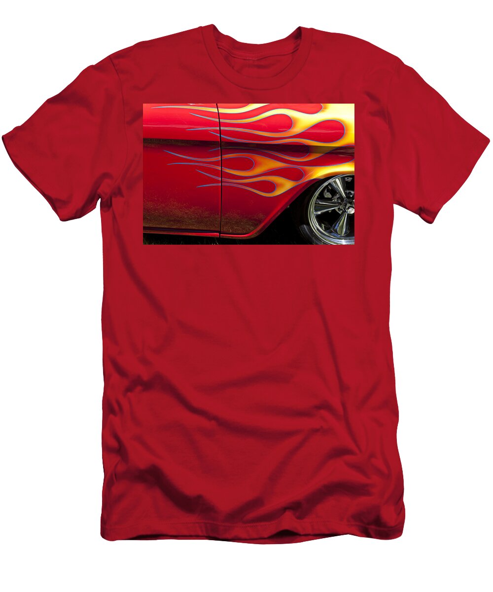 Red Car with Flames Garry Gay T-Shirt
