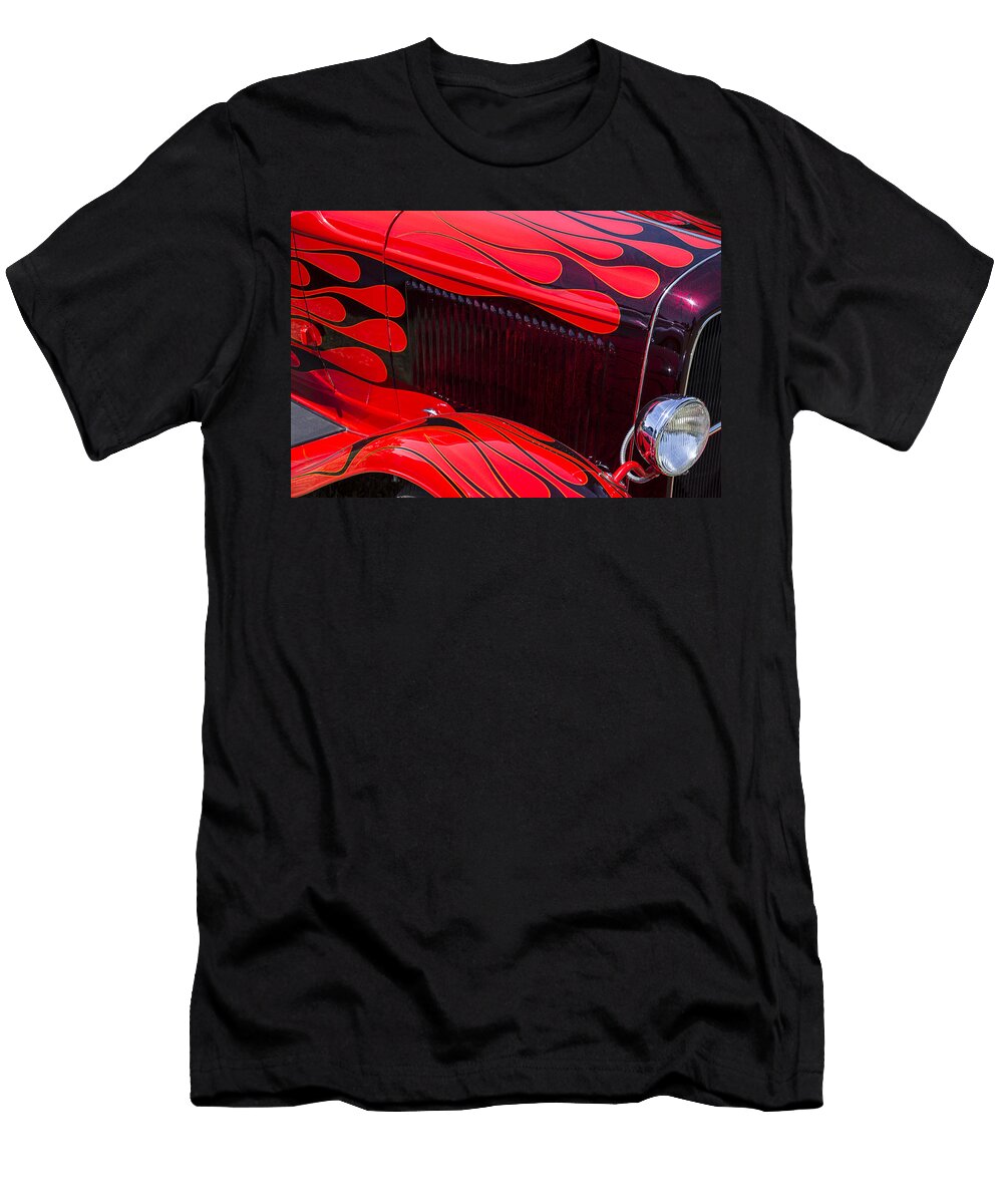 Red Flames Hot Rod Garry Gay T-Shirt