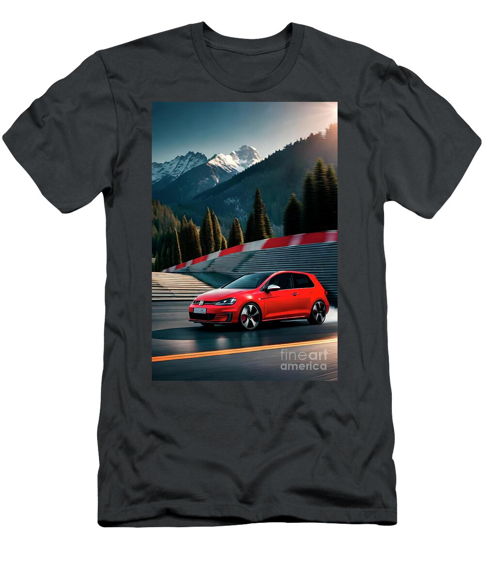 Red Golf in the Mountains Gabriel Cusmir T-Shirt