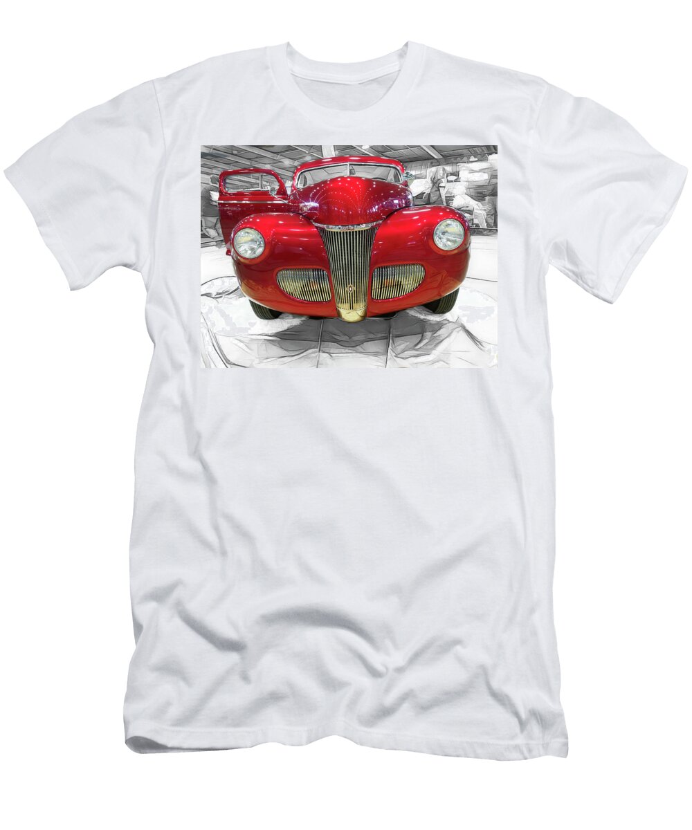 Red Graphic Ford Coup John Straton T-Shirt